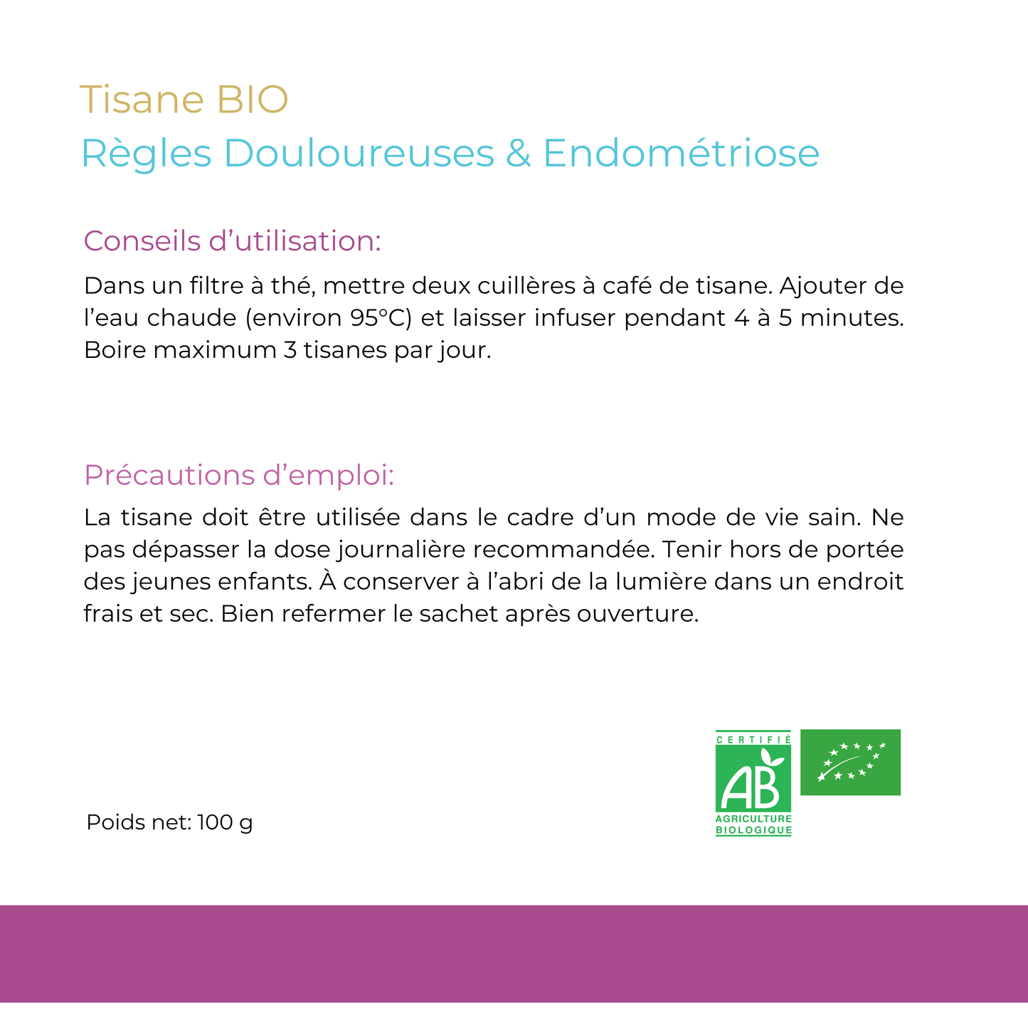 Tisane BIO - Règles Douloureuses & Endométriose